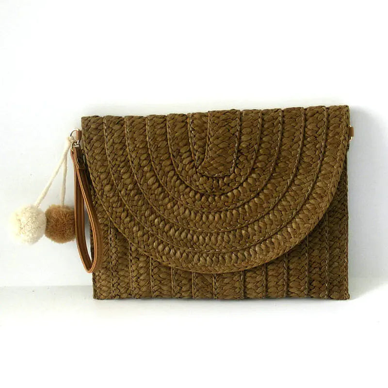 Retro Woven Women’s Clutch Crossbody Beach Bag