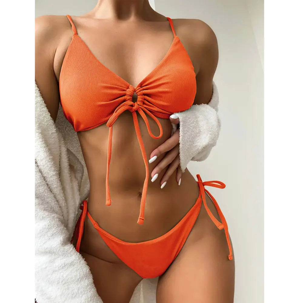 Drawstring Bikini Set