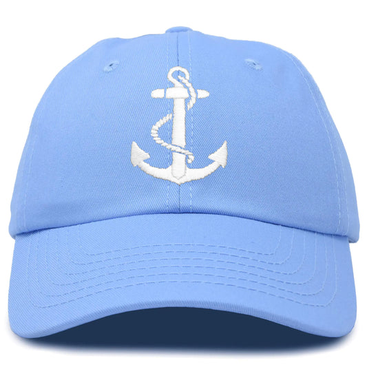 DALIX Anchor Hat Sailing Baseball Cap Women Beach Gift Boating Yacht Light Blue