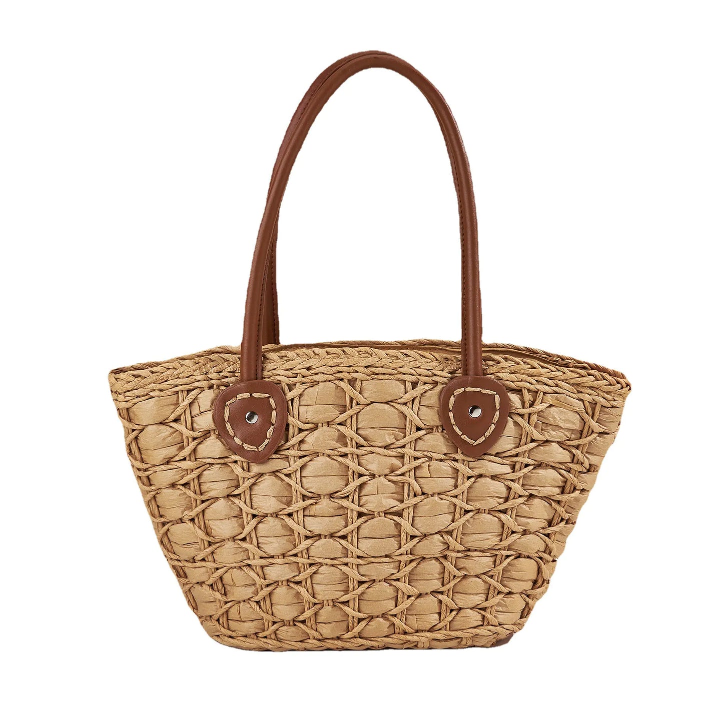 Women’s Retro Woven Straw Shoulder Bag for Beach