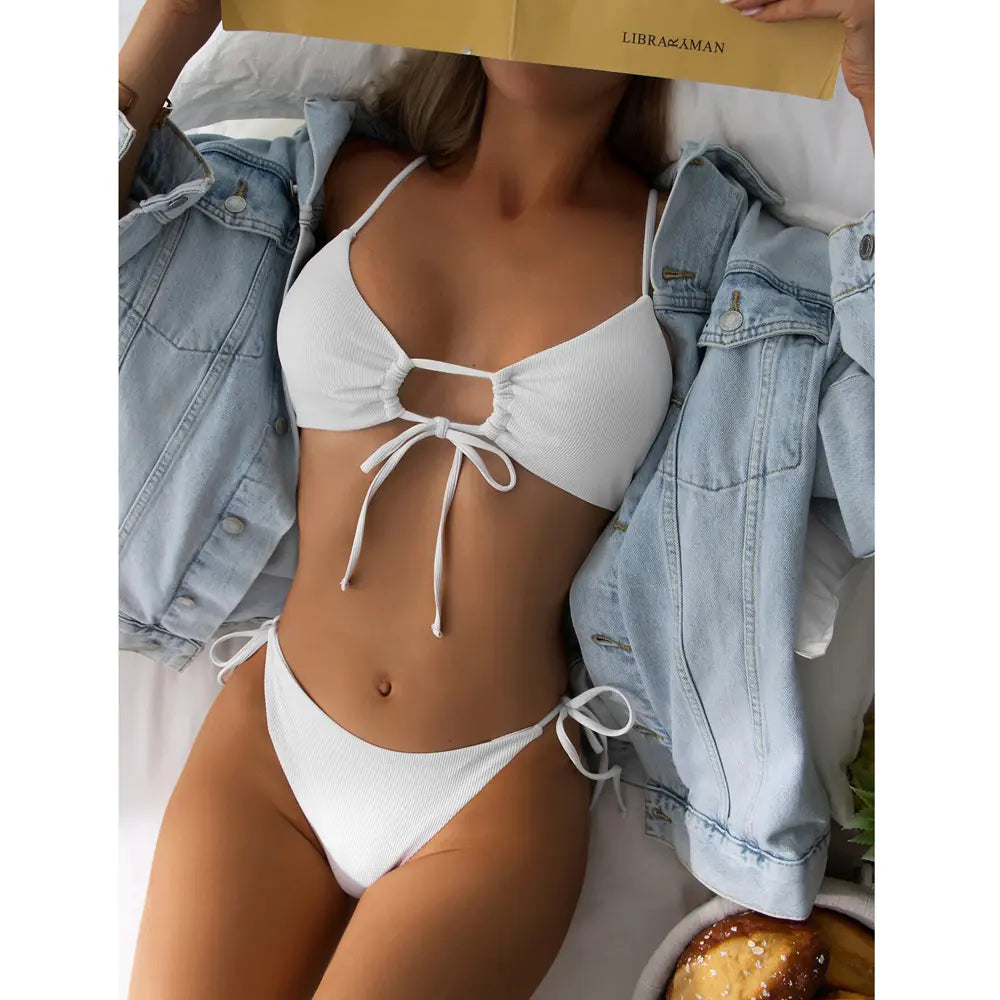 Drawstring Bikini Set
