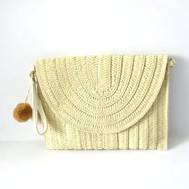 Retro Woven Women’s Clutch Crossbody Beach Bag