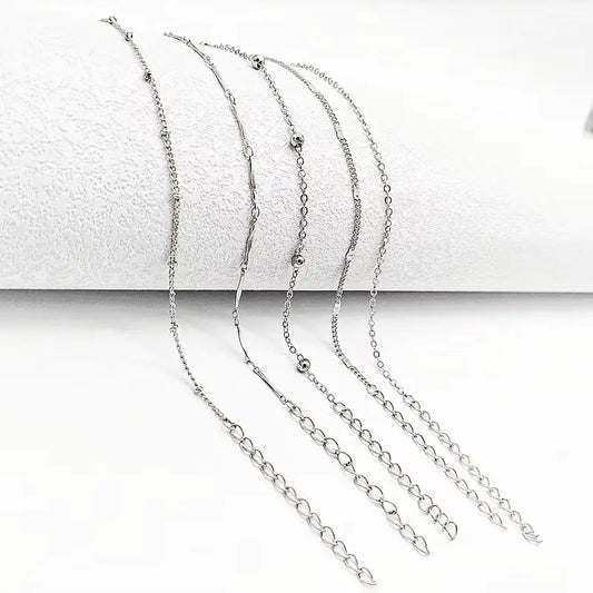 5pcs Women’s Summer Beaded Anklet Set for Beach Fashion